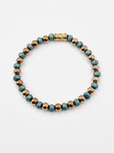 Pulseira aço azul turquesa Punto Fino