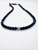 Colar bolas pretas Punto Fino