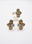 Brincos meia flor SJ