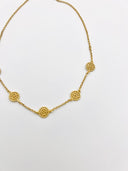 Colar five circles em Prata Dourada EC
