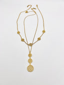 Colar three circles em Prata dourada EC