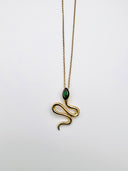 Colar Serpente em Prata Dourada EC